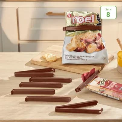 Set x 8 clips para bolsas mocca