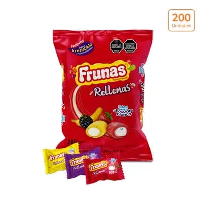 Frunas rellenas x200 unds x1.000g