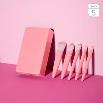 Set x 5 brochas de maquillaje + Espejo