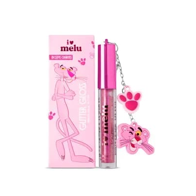 Glitter Gloss Melú Pantera Rosa Tono Pink Kiss x 2.5ml
