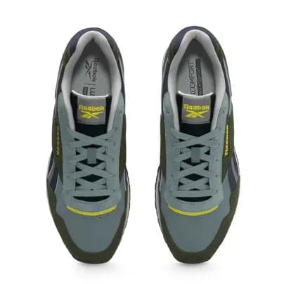 Reebok Tenis glide masculino verde gris 5,5