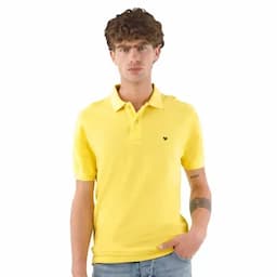 Tennis Camiseta tipo polo con cuello tejido masculina amarillo S-0