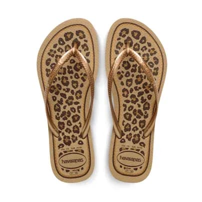 Havaianas Sandalias Slim Animals Print Dorado 35_36