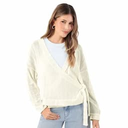 Patprimo Saco cruzado tejido Crema S-0