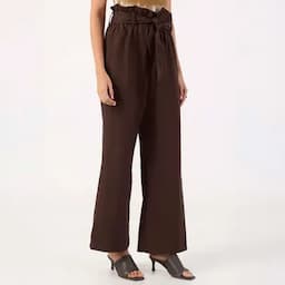 Patprimo Pantalon con cinturon café 10-0