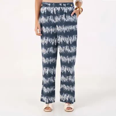 Patprimo Pantalón con botones en frente azul 8