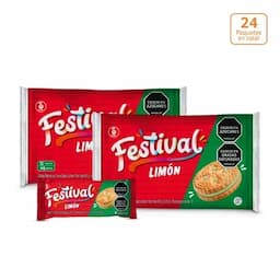 Galletas Festival Limón x 403g x 12 Paquetes x 4 galletas c/u x 2 unidades-0