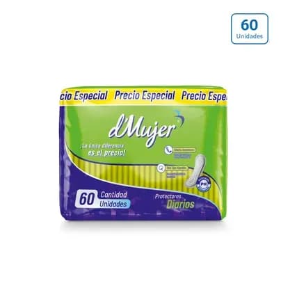 Protectores Diarios Anatómicos D Mujer x 60 unds
