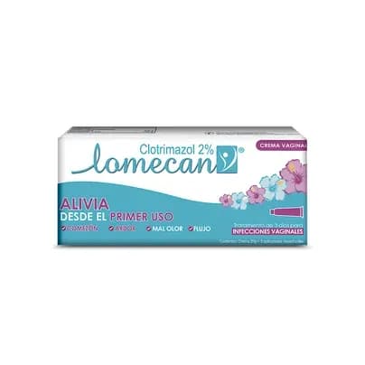 Crema vaginal Lomecan Clotrimazol 2% x 20g