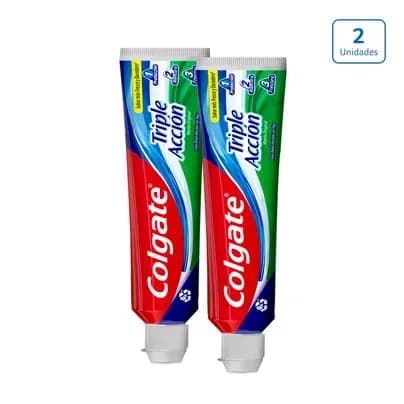 Crema Dental Colgate Triple Acción x 2 unds x 150ml c/u
