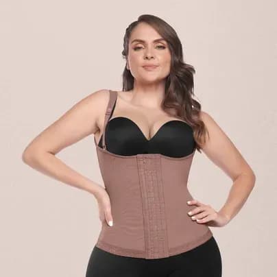 Fájate Cinturilla con cubrimiento de espalda y broches en frente cocoa XS