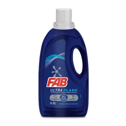 Detergente líquido Fab Ultra Flash botella x 3L