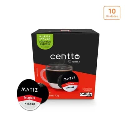 Cápsulas Centto Café Matiz Escarlata x10 unds x 7g c/u	