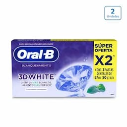 Crema Oral B 3D White x 2 unds x 67ml c/u-0