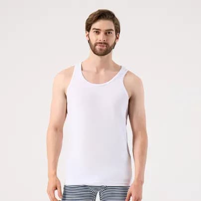 Patprimo Camiseta Interior esqueleto blanco M