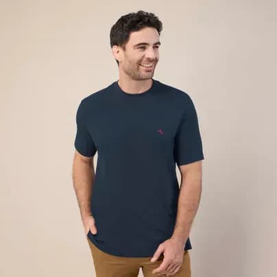 Patprimo camiseta manga corta bordado masculina azul M