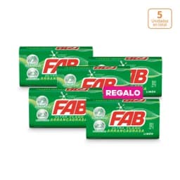 Jabón en barra Fab ultra flash limón x 300g c/u-0