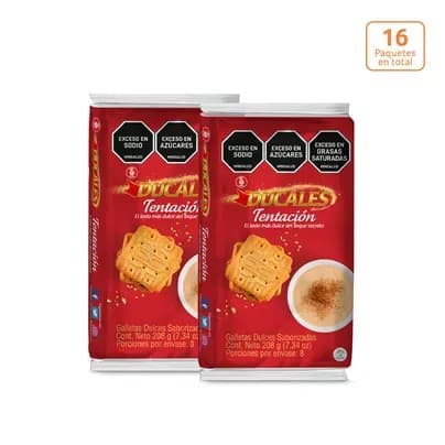 Galletas Ducales Tentación x 208g x 8 Paquetes c/u