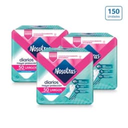 Protectores Nosotras Diarios Largos x 3 unds x 50 unds c/u-0