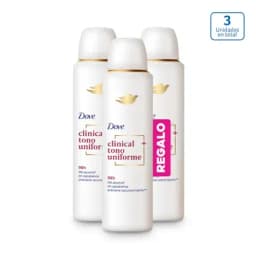 Desodorante en aerosol Dove tono uniforme x 150ml c/u (Paga 2 Lleva 3)-0