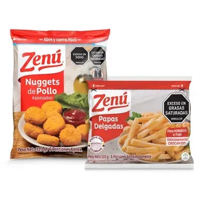 Combo Nuggets con papas crujientes