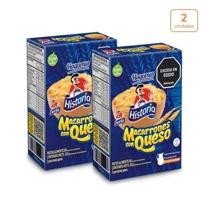 2 Macarrón Con Salsa De Queso x 210g c/u