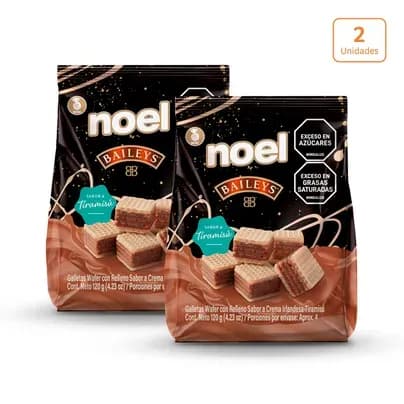 Galletas Noel Wafer cubitos sabor Baileys Tiramisú x 120g c/u