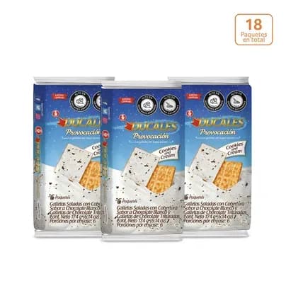 Ducales Provocación Cookies & Cream x 174g x 6 Paquetes