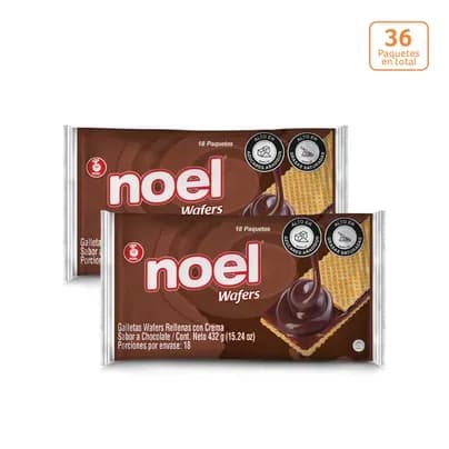 Galletas Wafers Noel Chocolate x 432g x 18 Paquetes