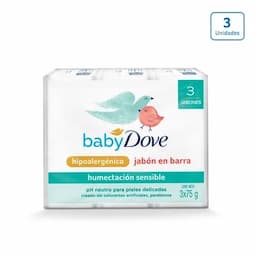 Jabón Dove Baby Humectación Sensible x 3unds x 75g c/u-0