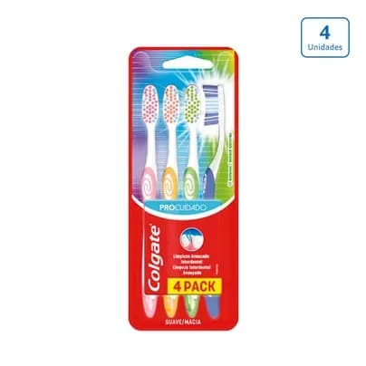 Cepillo Dental Colgate Pro Cuidado x 4 unds