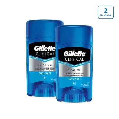 Desodorante Gillette Clinical en gel x 2 unds x 45g c/u