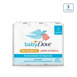 Jabón Dove Baby Humectación Enriquecida x 3unds x 75g c/u-0