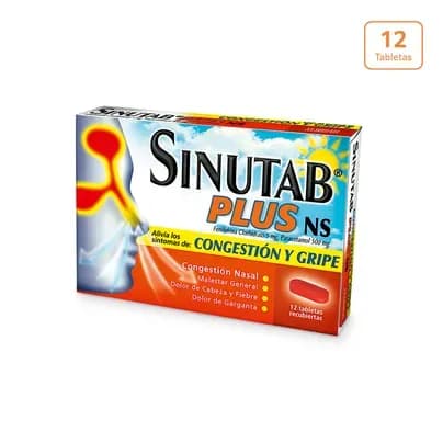 Sinutab Plus Ns X 12 Tabletas