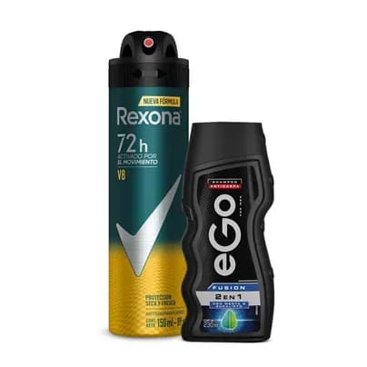 Rexona Aerosol V8 + Shampoo Ego x 230ml