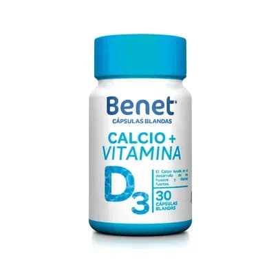 Cápsulas Bénet Calcio + Vitamina D x 30 unds