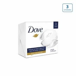 Jabón de belleza blanco Dove caja x 3 unds x 90g c/u-0
