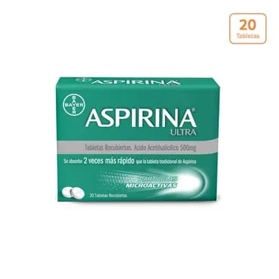 Aspirina Ultra x 500mg x 20 Tabletas