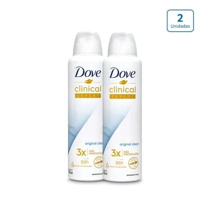Desodorante Dove Aerosol Clinical 2 unds x 91g c/u