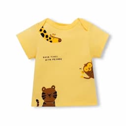 Conjunto: Camiseta + short amarillo Offcorss Newborn boy 0/3-1