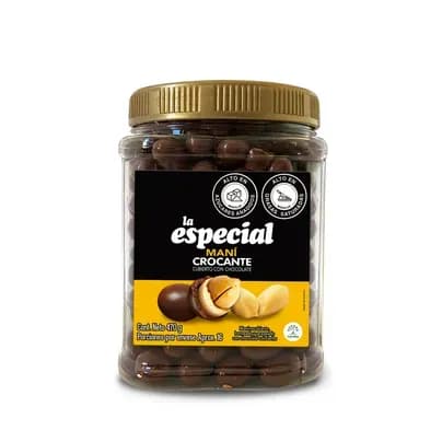 La Especial Tarro Maní crocante recubierto con Chocolate x 470g