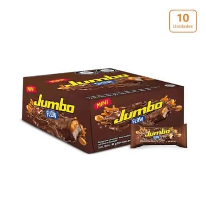 Chocolatina Jumbo Flow Leche Mini x 10 unds x 18g c/u