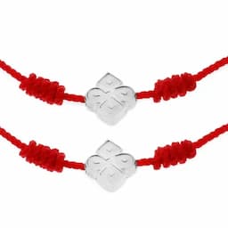 Set x 2 pulseras rojas flor de loto-1