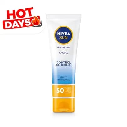Protector solar facial Nivea Control Brillo FPS50 x 50ml