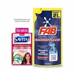 Detergente líquido Fab Ultra Flash x 330ml-0