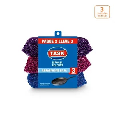 Esponja de Colores TASK x3 unds