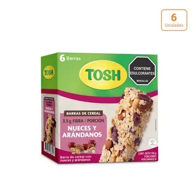 Barra de Cereal Tosh Arándanos y Nueces x 138g x 6 unds