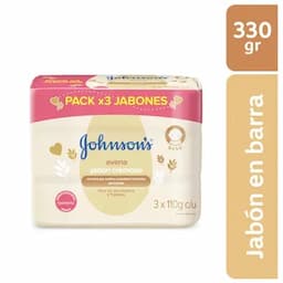 Jabón Avena Johnson's Baby x 3 unds x 110g c/u-0