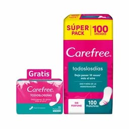 Protectores Carefree todos los días x 100 unds-0