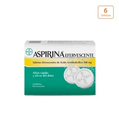 Aspirina Efervescente x 6 Tabletas